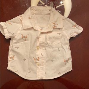 Disney baby gap button down 0-3 mos